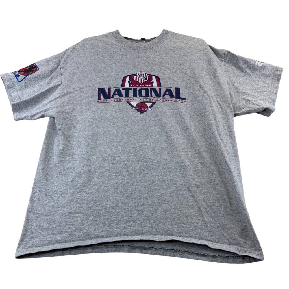 Port and Company T-Shirt Mens L Gray 2008 Basketball National Championship Tee